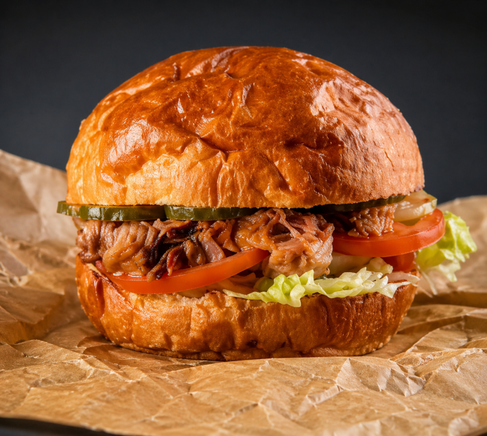 Бургер со свиным ребром