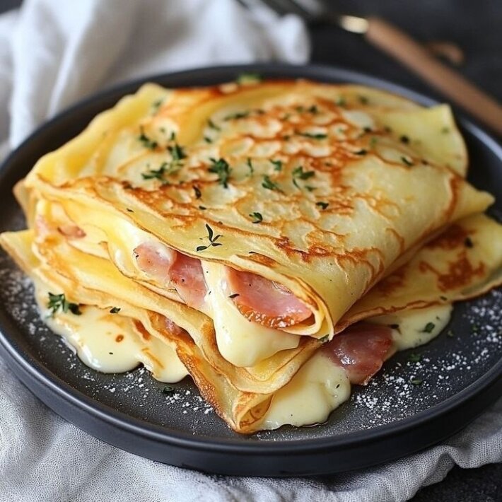 Блин с ветчиной и сыром