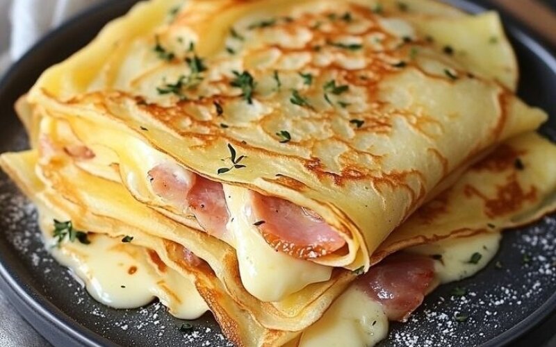 Блин с ветчиной и сыром