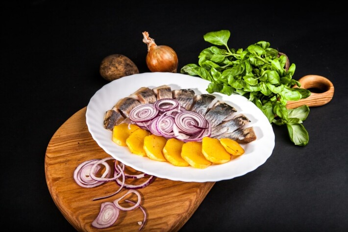 Селедка с картофелем