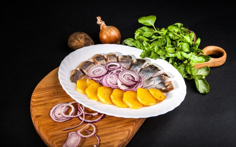 Селедка с картофелем