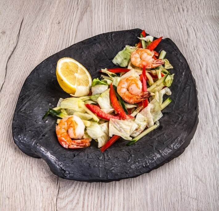 Салат с креветками