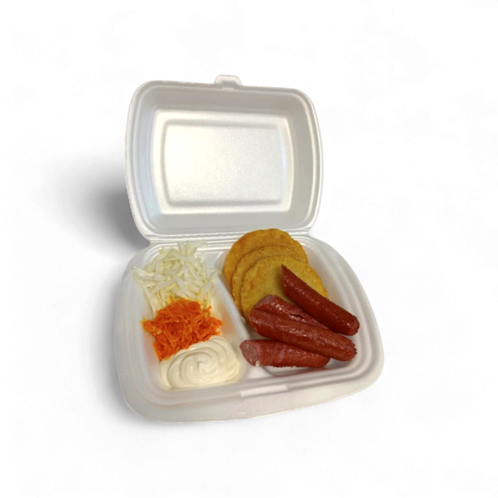 Драники с колбаской гриль