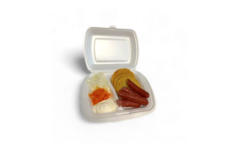 Драники с колбаской гриль