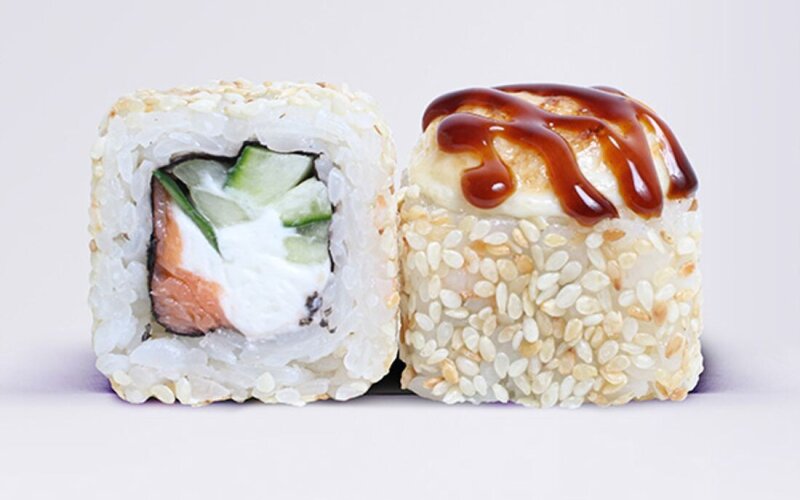 Запечённый ролл Сырный лосось