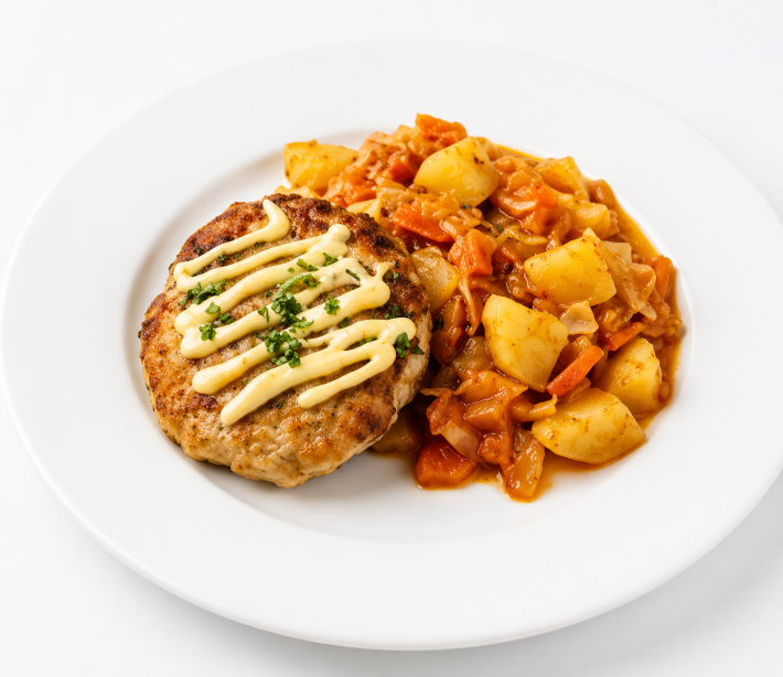 Сате из овощей с мясом «По-албански»