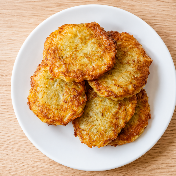 Оладья картофельные с мясом