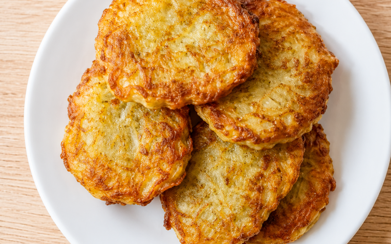 Оладья картофельные с мясом