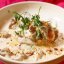 Куриное филе с сыром Моцарелла в сливочном соусе с грибами и орехами