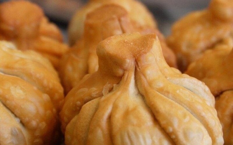 Хинкали, жареные с картофелем