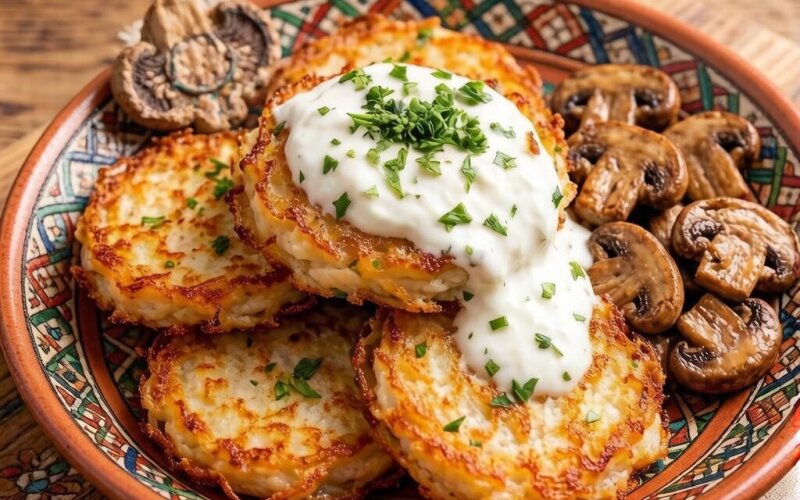 Драники с грибами