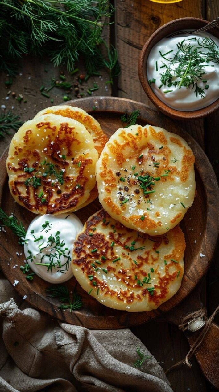 Драники со сметаной