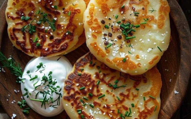Драники со сметаной