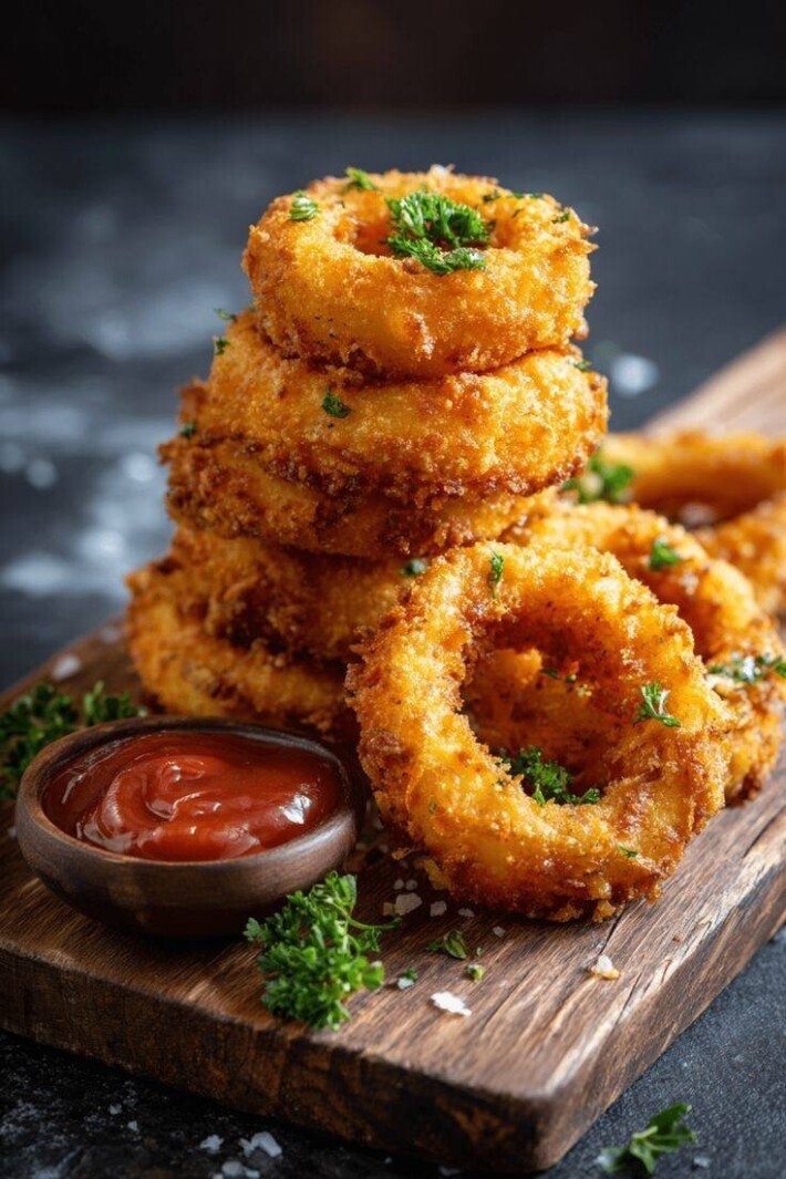 Луковые кольца + соус