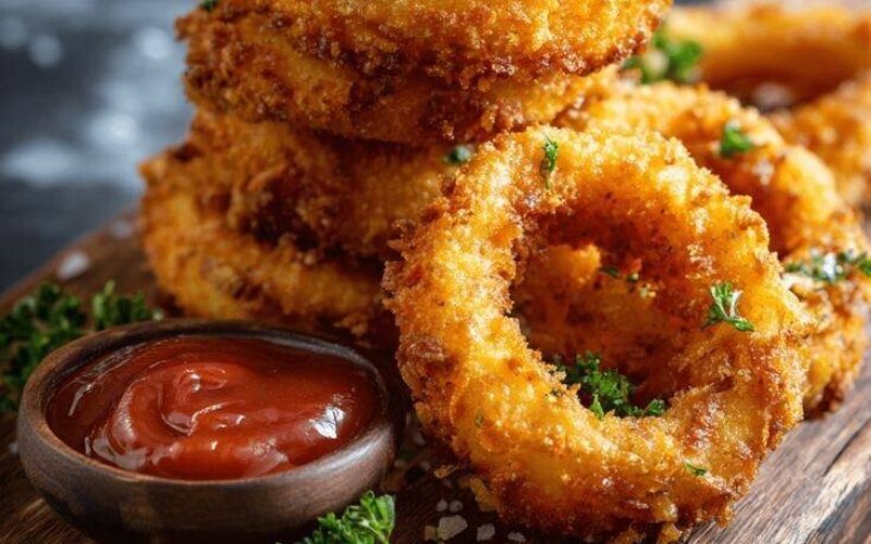 Луковые кольца + соус