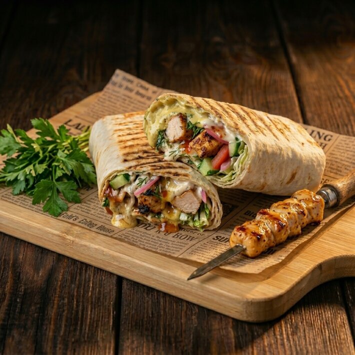 Мангал-ролл «Карри» из курицы