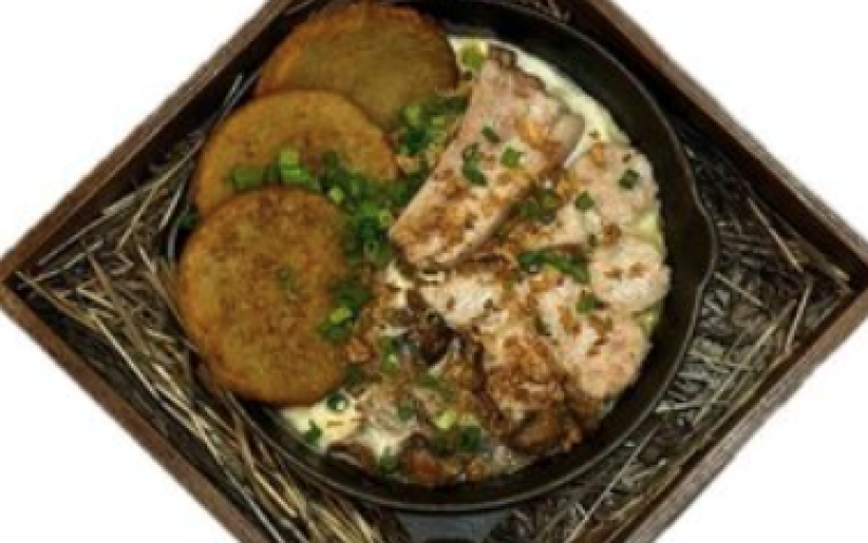 Сковородка с верещакой и драниками