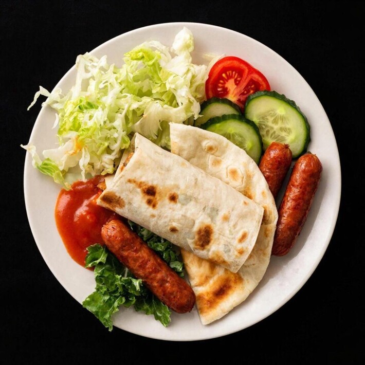 Ланч с колбасками