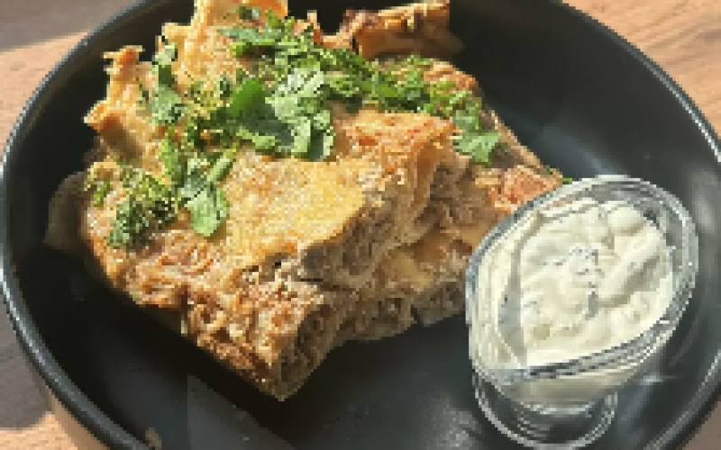 Блины, запеченные с бужениной