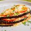 Баклажан, запечённый с моцареллой и помидором
