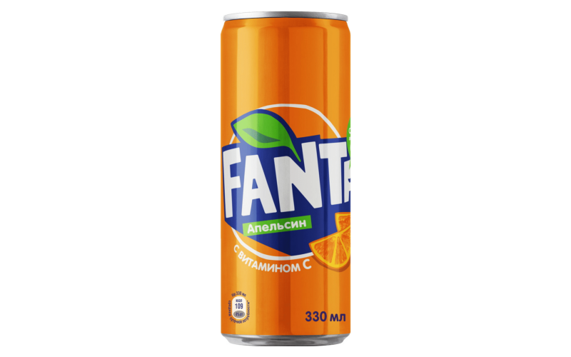 Напиток газированный Fanta апельсин,0.33 л
