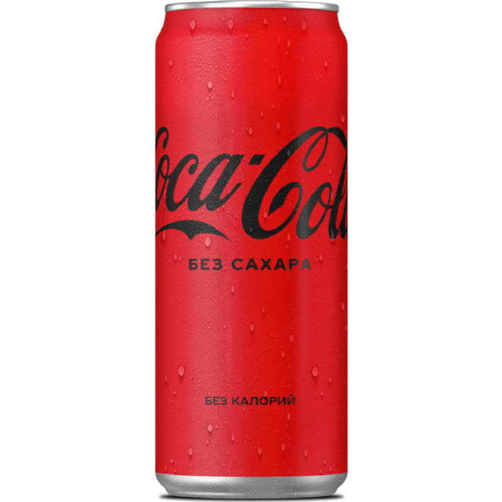 Напиток газированный Coca-Cola без сахара,0.33 л