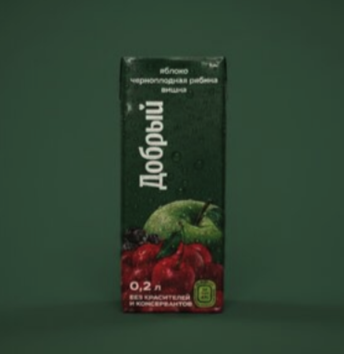 Сок «Добрый» яблоко, черноплодная рябина-вишня