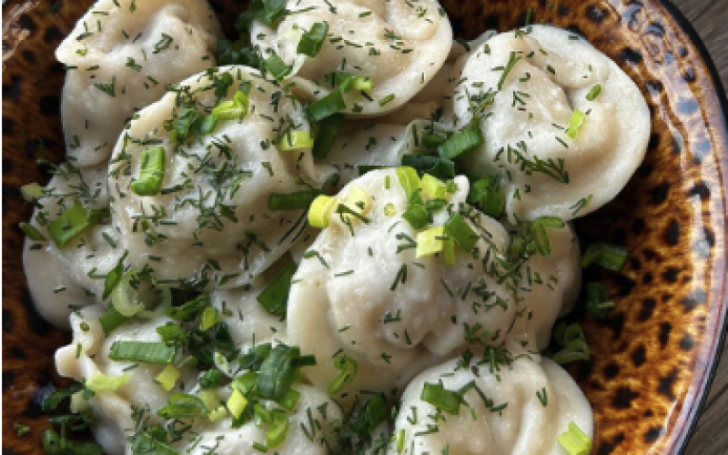 Пельмени, вареные с курицей