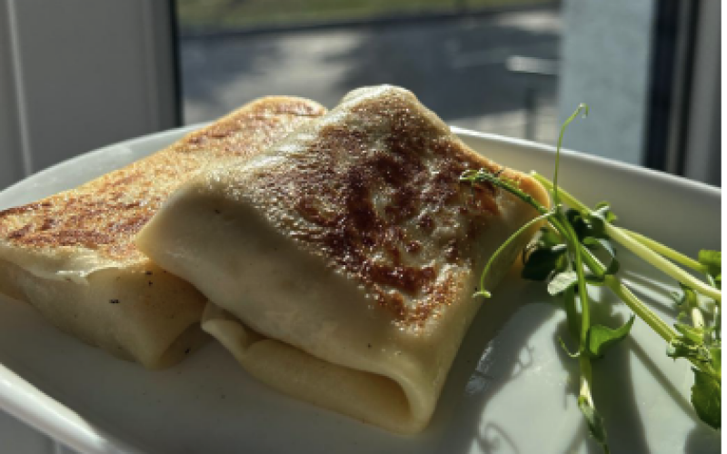 Блины с ветчиной и сыром