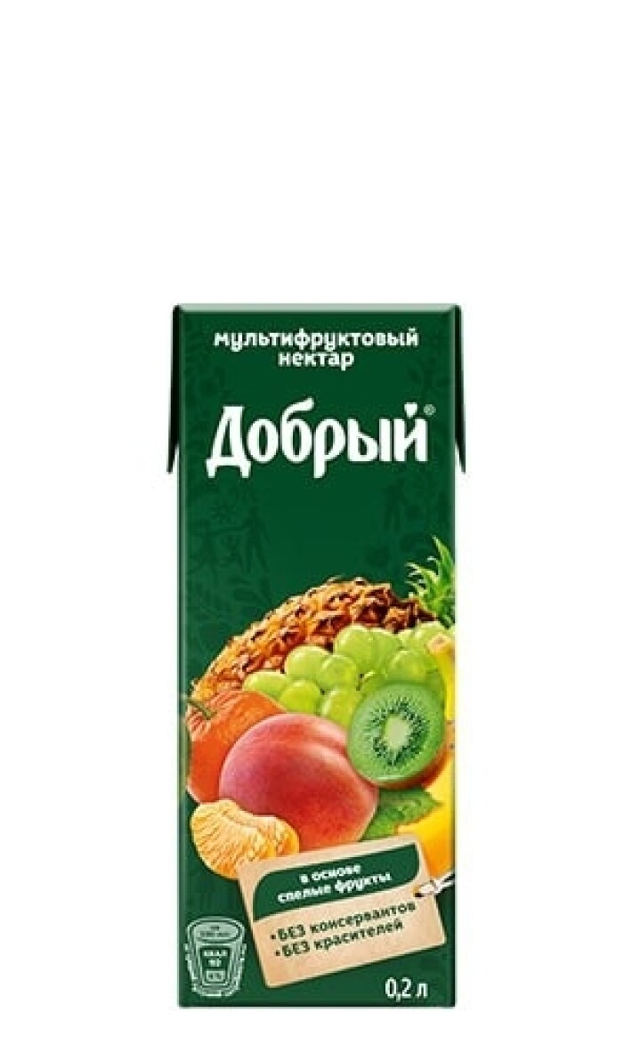 Сок Добрый мультифрукт 0,2л