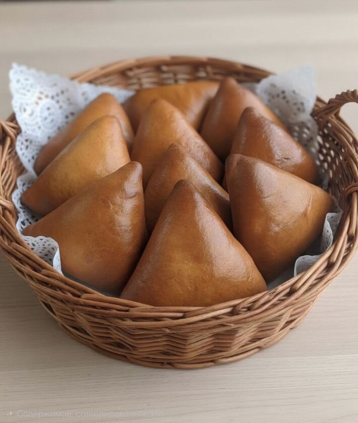 Малая корзинка пирожков с капустой