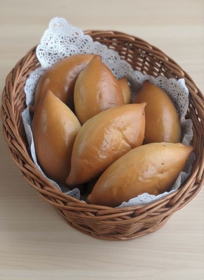 Малая корзинка пирожков с мясом