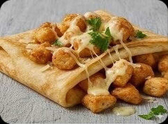 Блин с сыром и курицей