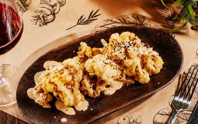 Цветная капуста фри в «Ореховом соусе»