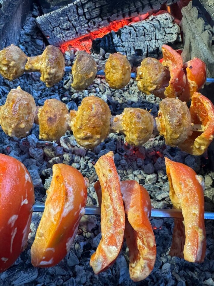 Овощи на мангале