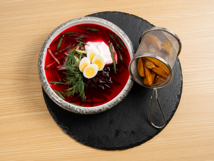 Холодник с картофельными дольками