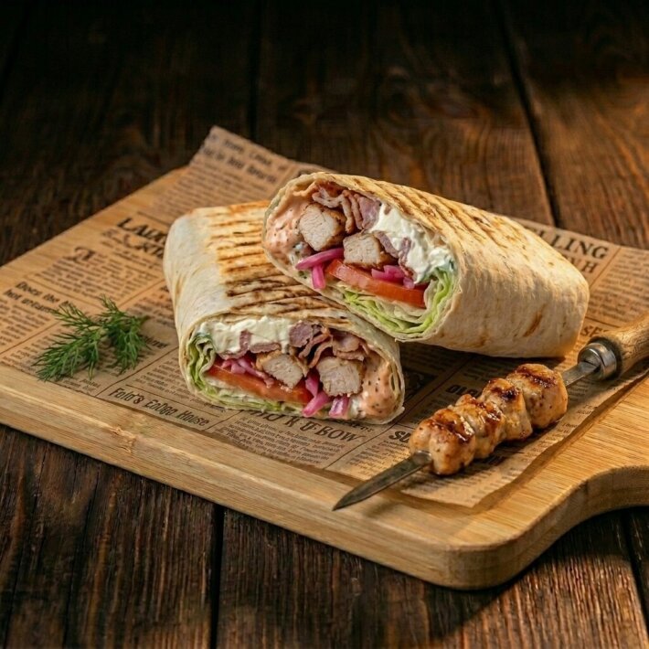Мангал-ролл «Азиатский кранч-чиз с курицей»