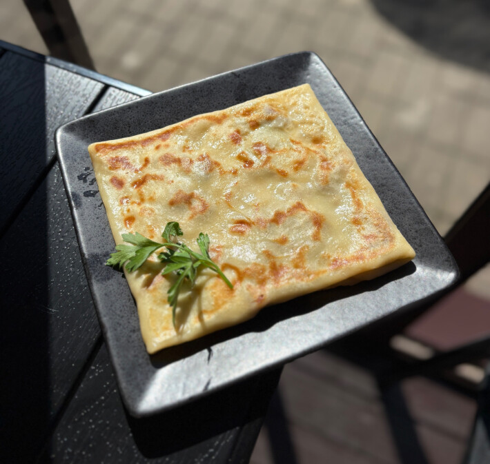 Блин с курицей и грибами