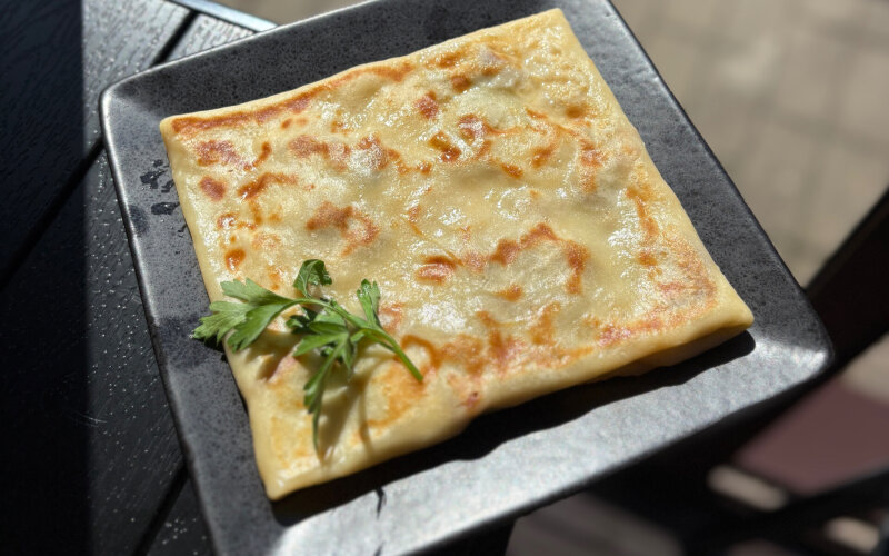 Блин с курицей и грибами