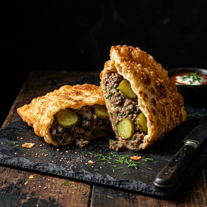 С мясом и мар.огурчиками