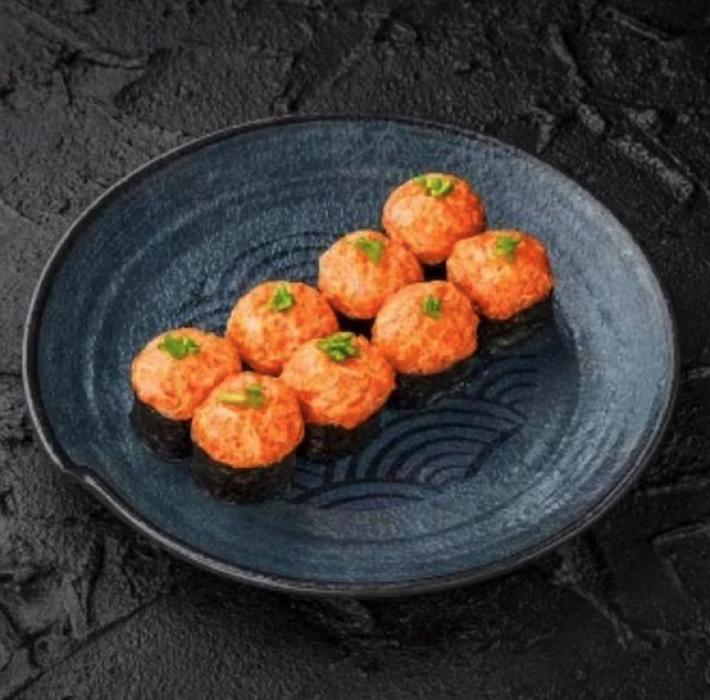 Запеченный ролл с креветками