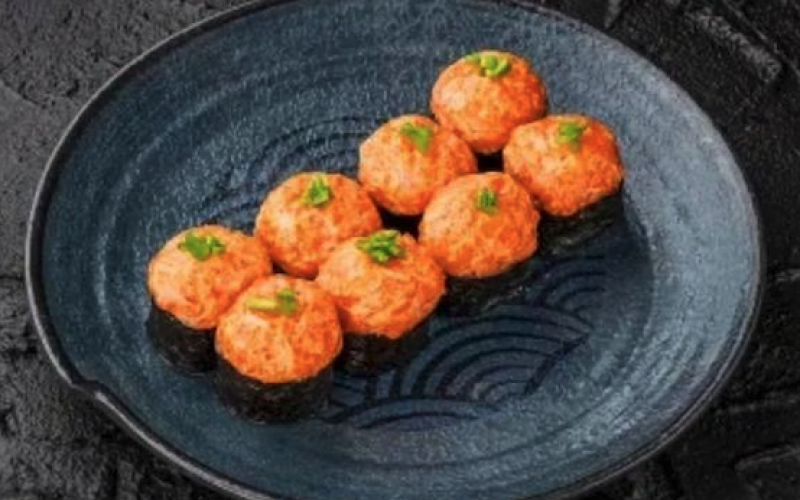 Запеченный ролл с креветками