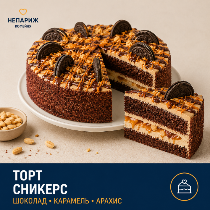 Торт сникерс