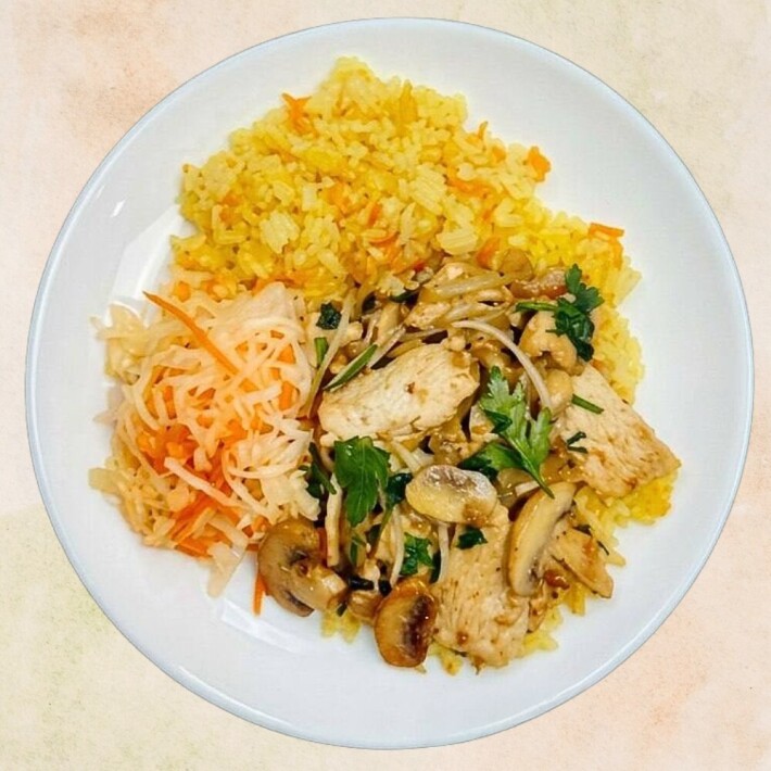 Курица с грибами
