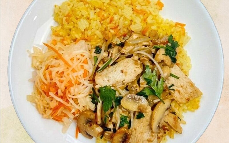 Курица с грибами