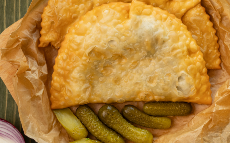 Чебурек с картофелем и грибами