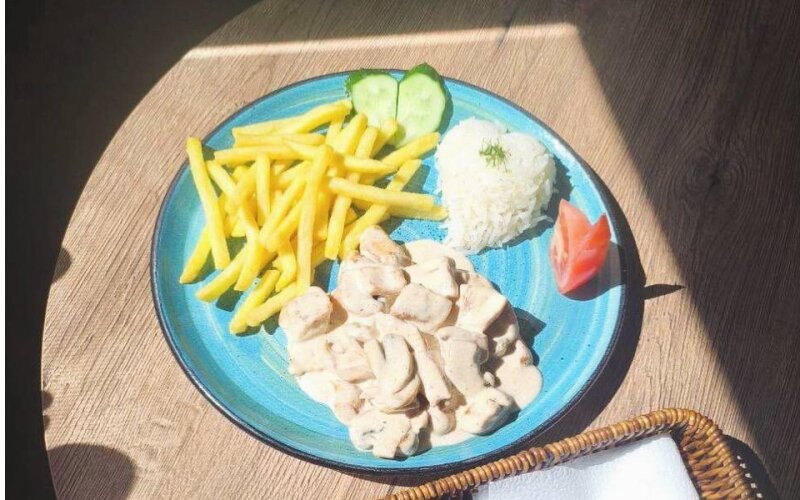 Курица с грибами