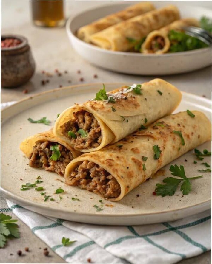 Блинчики с мясом