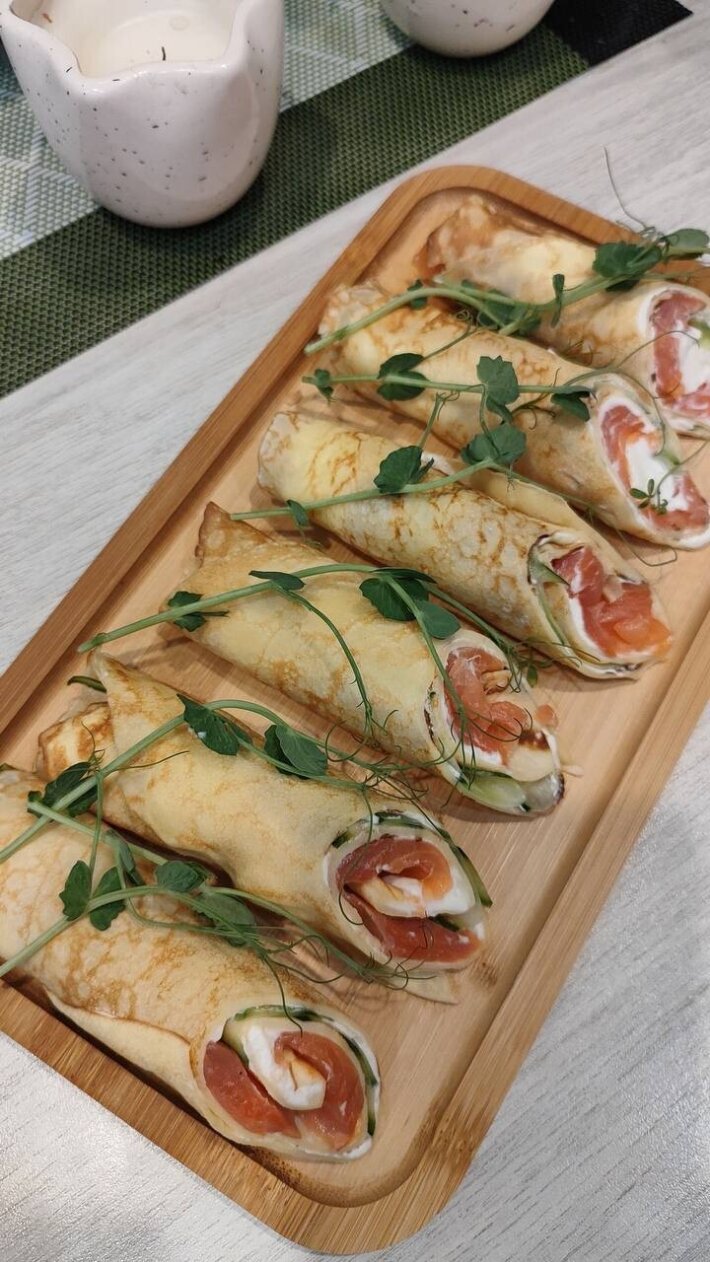 Блинчики с форелью