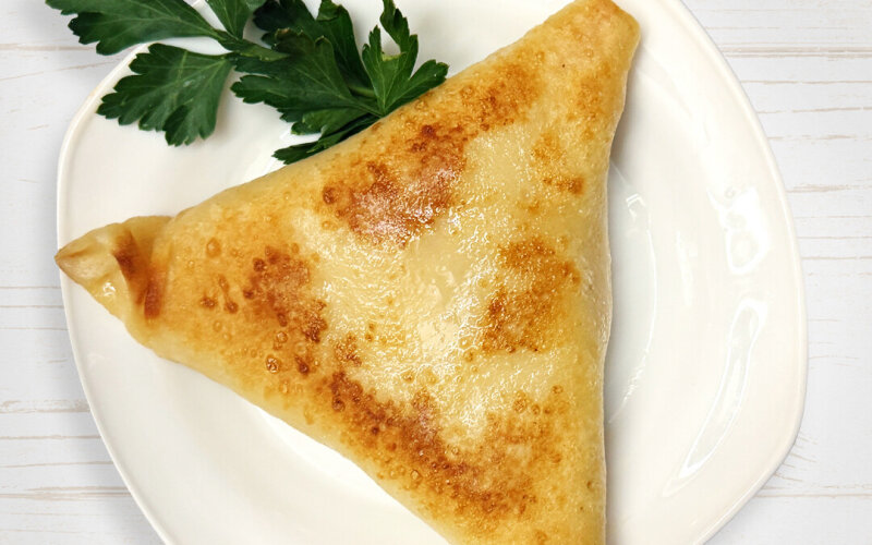 Блины с ветчиной и сыром